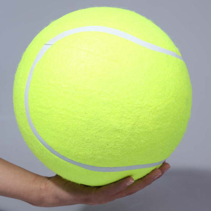Big Signature Tennis Ball 24cm Inflatable Tennis Activity Gift Pet Toy 9.5 Inch Pet Ball Chewing Toy