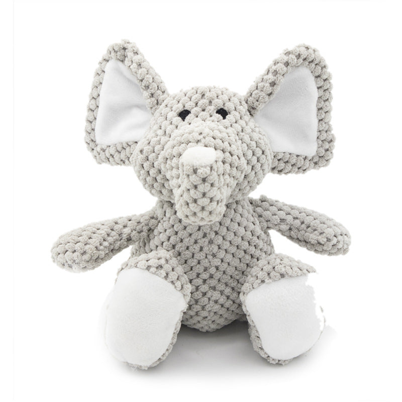 Pet Plush Toy Elephant  Voice  Multiple Doll Plush Bite Resistant Voice Dog Toy