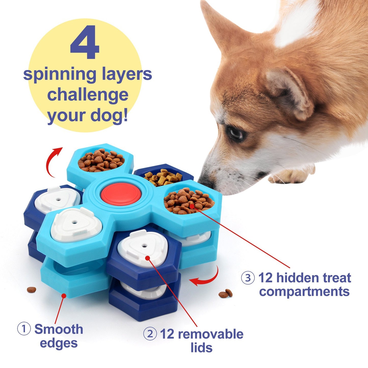 New Pet Supplies Dog Food Dispensing Turntable Educational Toy Training Boredom-Relief Toy